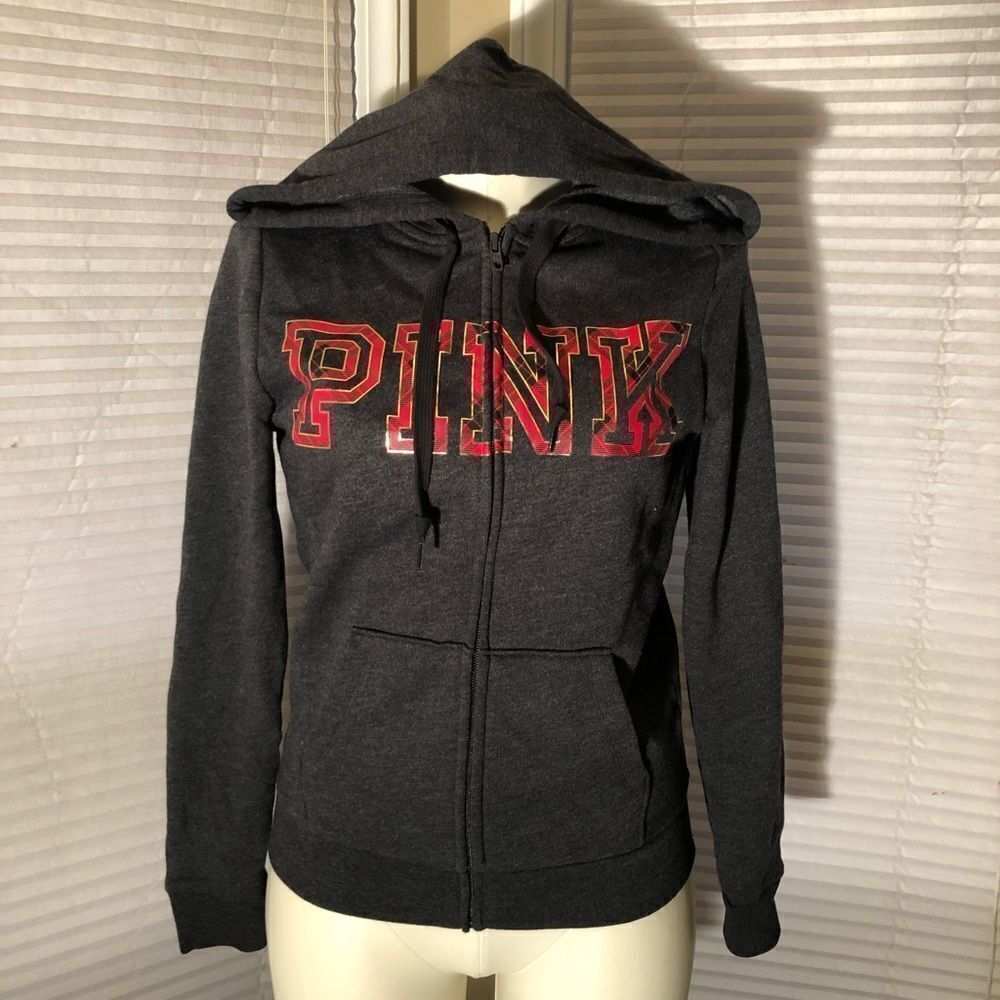 🆕Pink Victoria’s Secret zippered Hoodie NWT